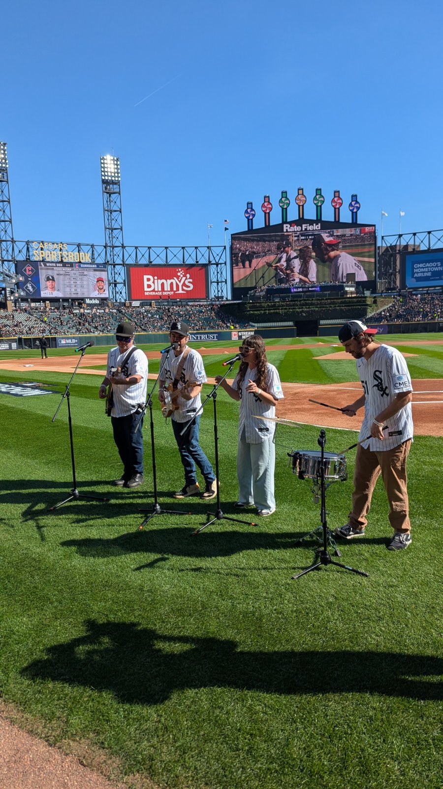 The Empty Pockets perform at Rate Field on October 7, 2026